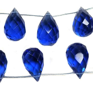 BLUE QUARTZ FACETED TEARDROP SD 12X18MM